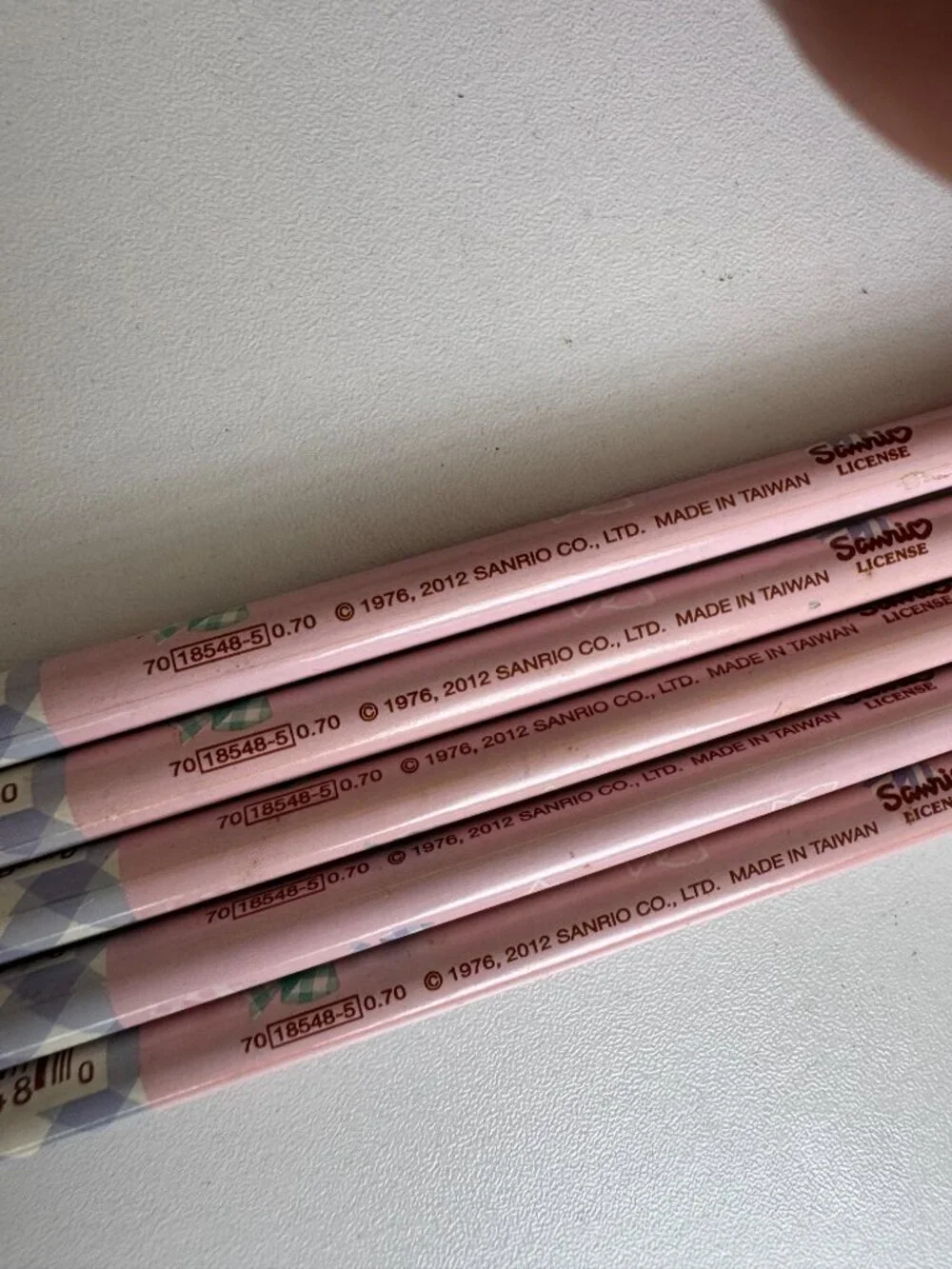 Sanrio Hello Kitty HB #2 Pencil Set of 5 2012 Made in Taiwan Kawaii